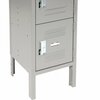 Global Industrial Six Tier Locker, 12x12, x12, 6 Door, Unassembled, Gray 652054GY